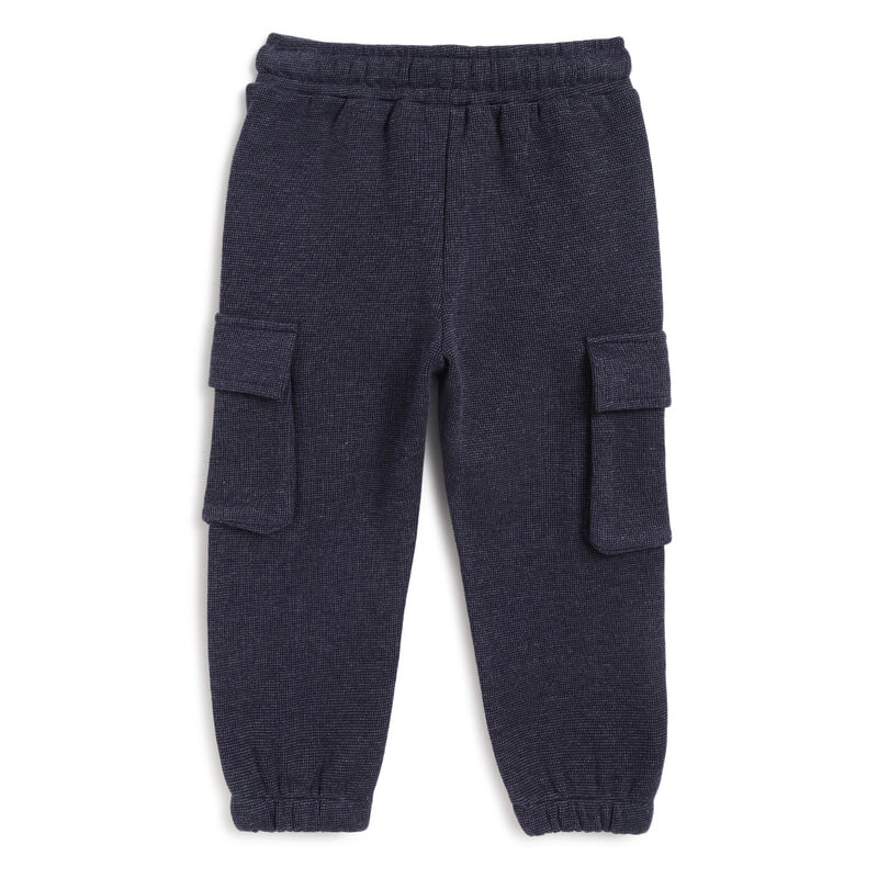 Boys Medium Blue Solid Long Trousers image number 1